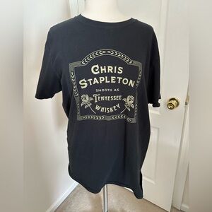 Chris Stapleton Tennessee Whiskey Black and Gold Graphic Tee Size XXL